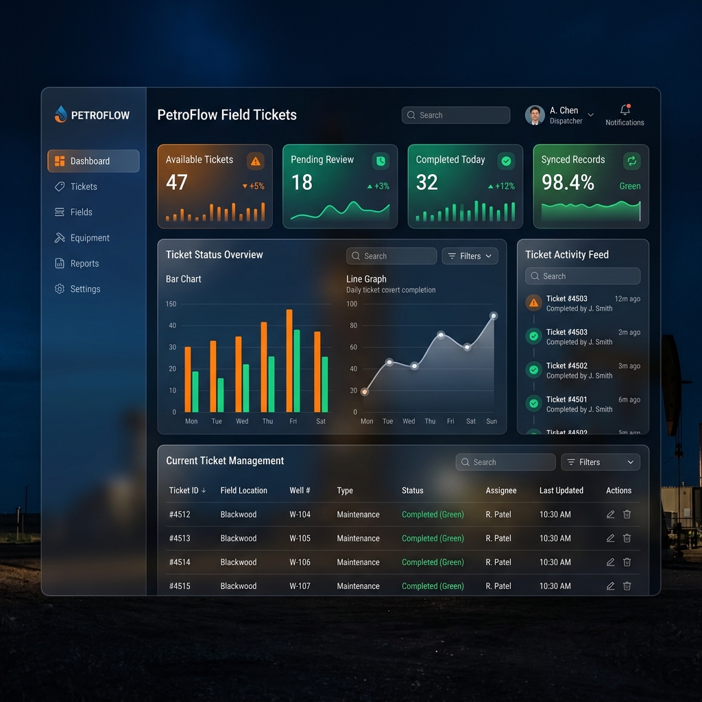 Field Ticket Dashboard Engineer